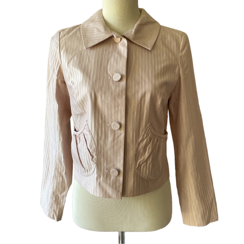 Agnes b. Paris Cropped Pink Jacket Sz 38